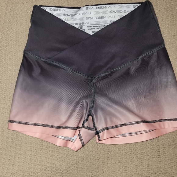 swedish fall Pants - Crisscross Waist Smokey Pearl Active Shorts